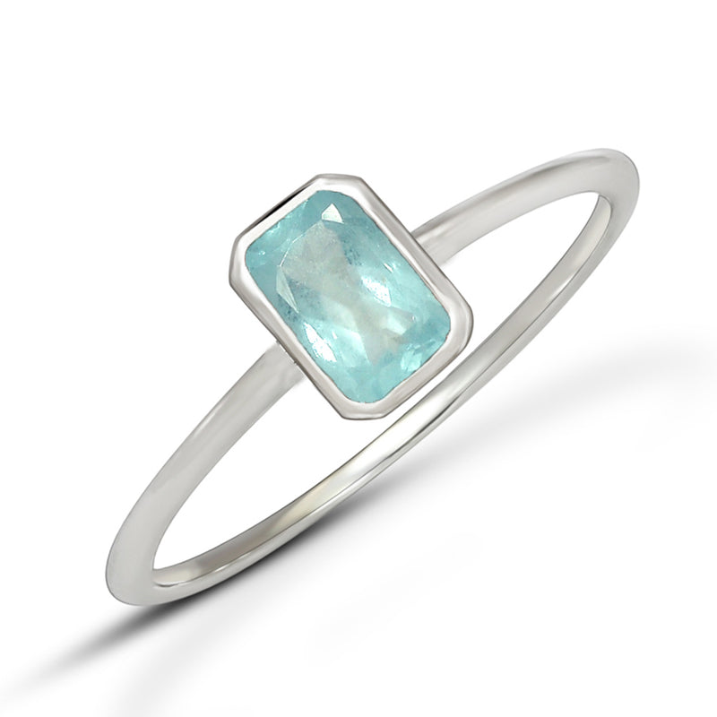 6*4 MM Octo - Aquamarine Faceted Ring - CB-R814AQF Catalogue