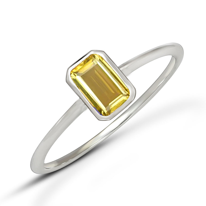 6*4 MM Octo - Citrine Ring - CB-R814C Catalogue