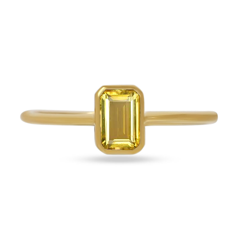 6*4 MM Octo - 18k Gold Vermeil - Citrine Ring - CB-R814G-C Catalogue