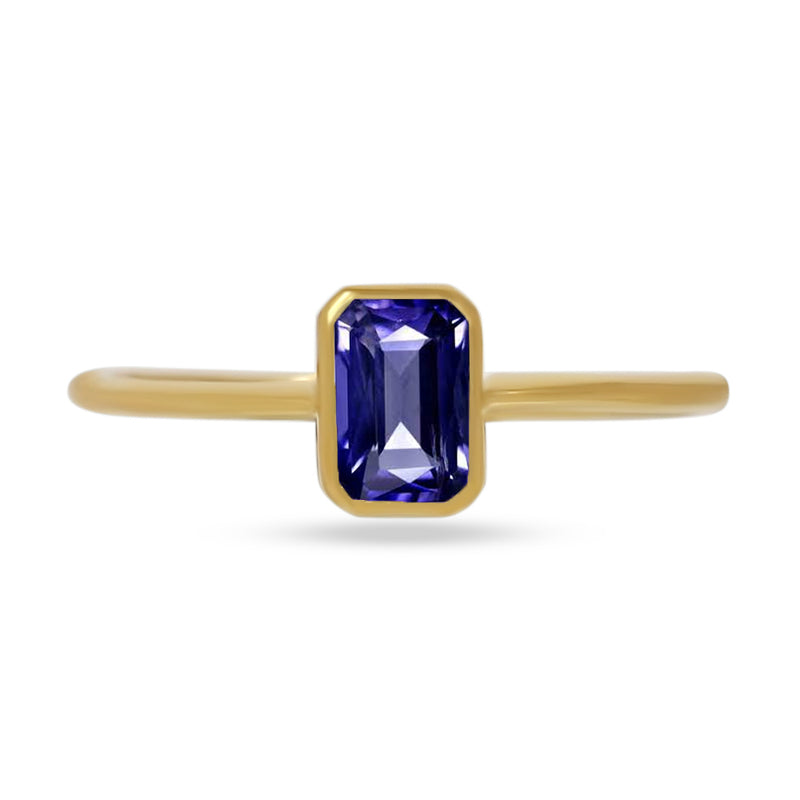 6*4 MM Octo - 18k Gold Vermeil - Iolite Ring - CB-R814G-I Catalogue