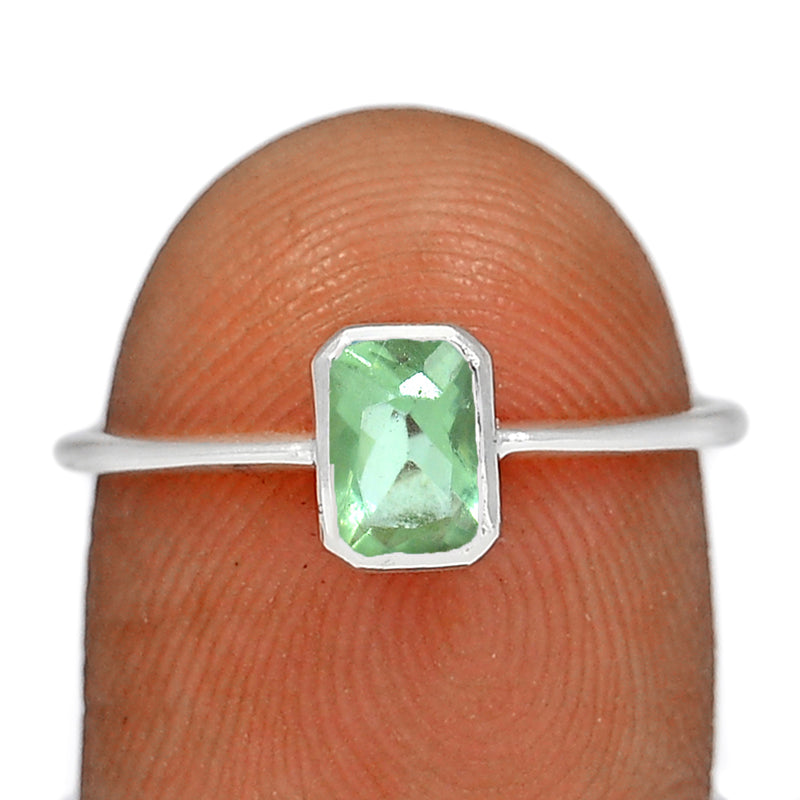 6*4 MM Octo - Green Fluorite Faceted Ring - CB-R814GFF Catalogue