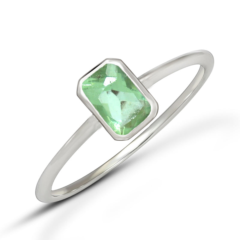 6*4 MM Octo - Green Fluorite Faceted Ring - CB-R814GFF Catalogue