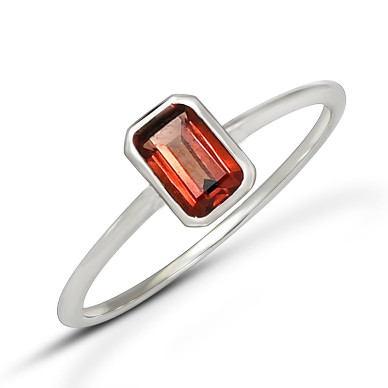 6*4 MM Octo - Garnet Faceted Ring - CB-R814G Catalogue