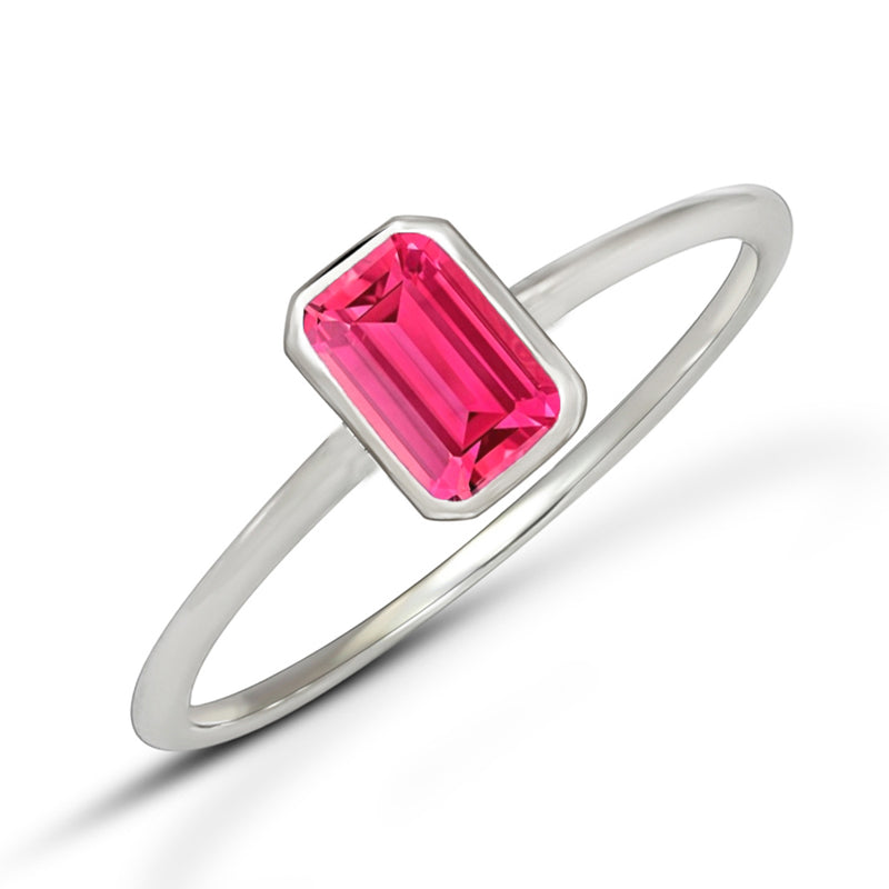6*4 MM Octo - Pink Tourmaline Faceted Ring - CB-R814PT Catalogue