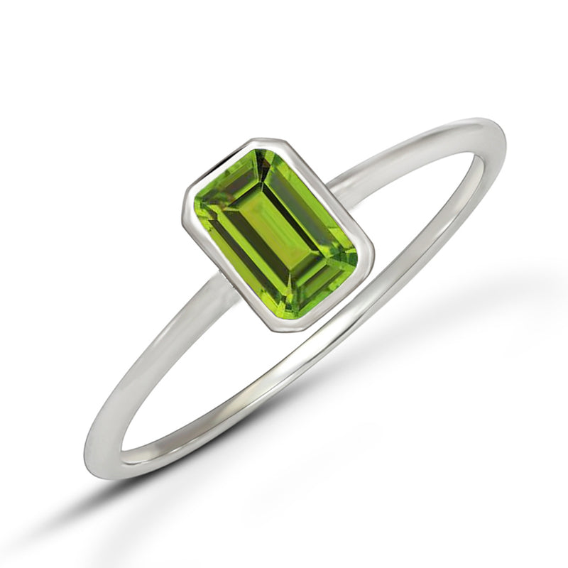 6*4 MM Octo - Peridot Ring - CB-R814P Catalogue