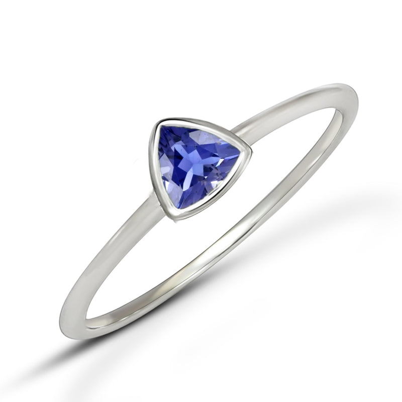 4*4 MM Trillion - Iolite Ring - CB-R815I Catalogue