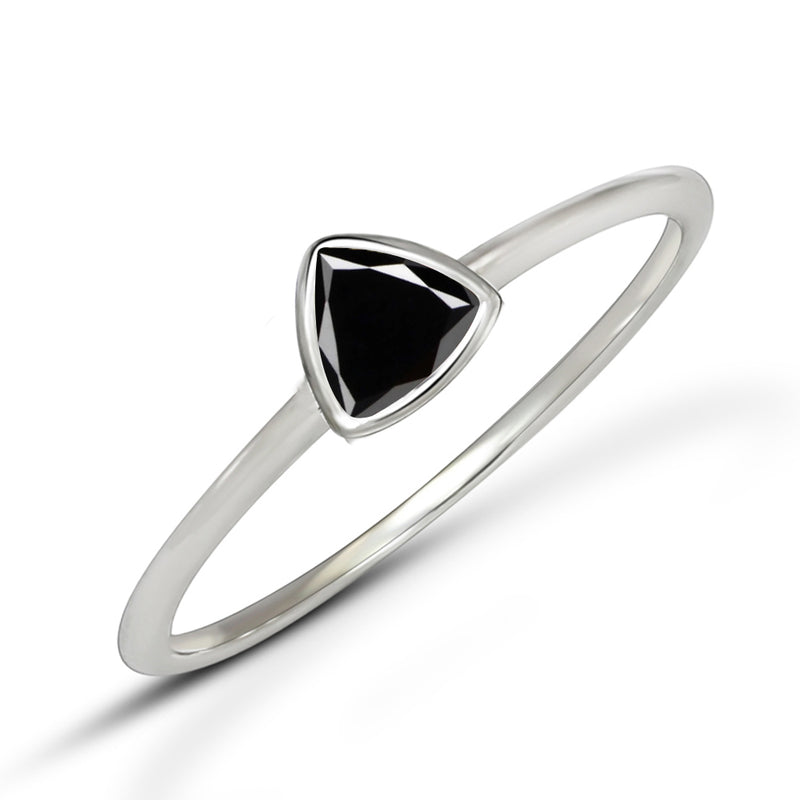 4*4 MM Trillion - Black Spinel Ring - CB-R815BS Catalogue