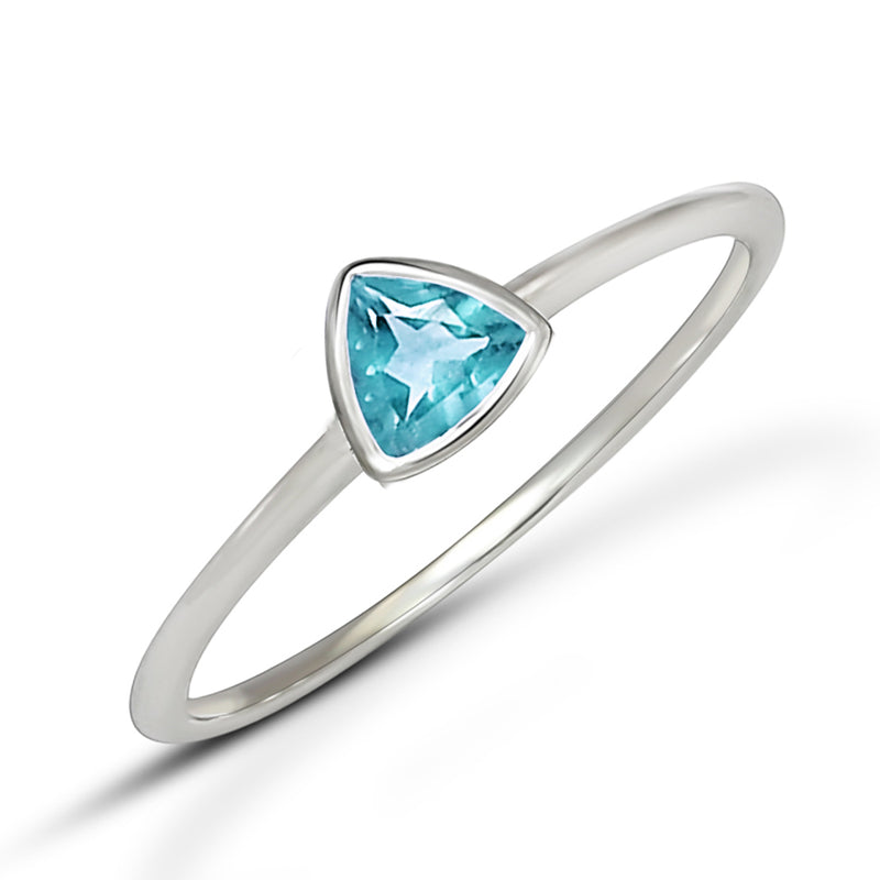 4*4 MM Trillion - Blue Topaz Ring - CB-R815BT Catalogue