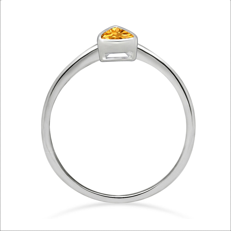 4*4 MM Trillion - Citrine Ring - CB-R815C Catalogue