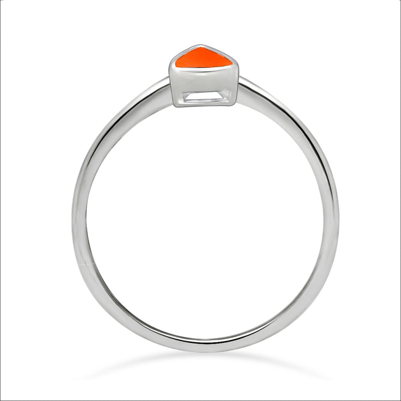 4*4 MM Trillion - Carnelian Faceted Ring - CB-R815CRF Catalogue
