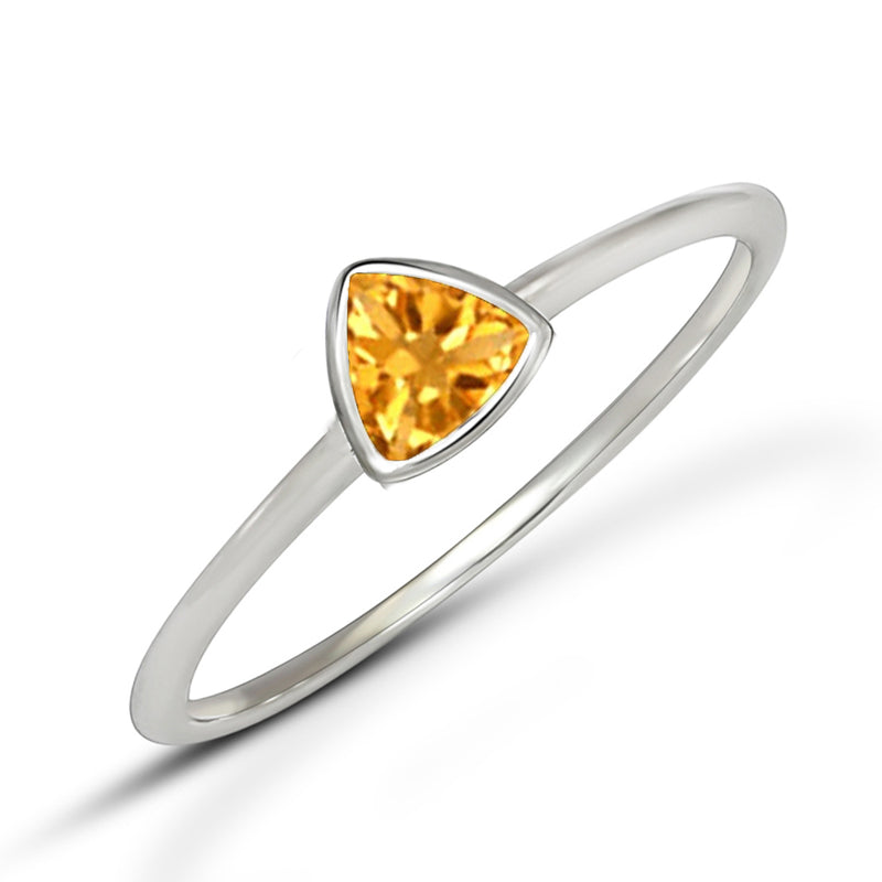 4*4 MM Trillion - Citrine Ring - CB-R815C Catalogue
