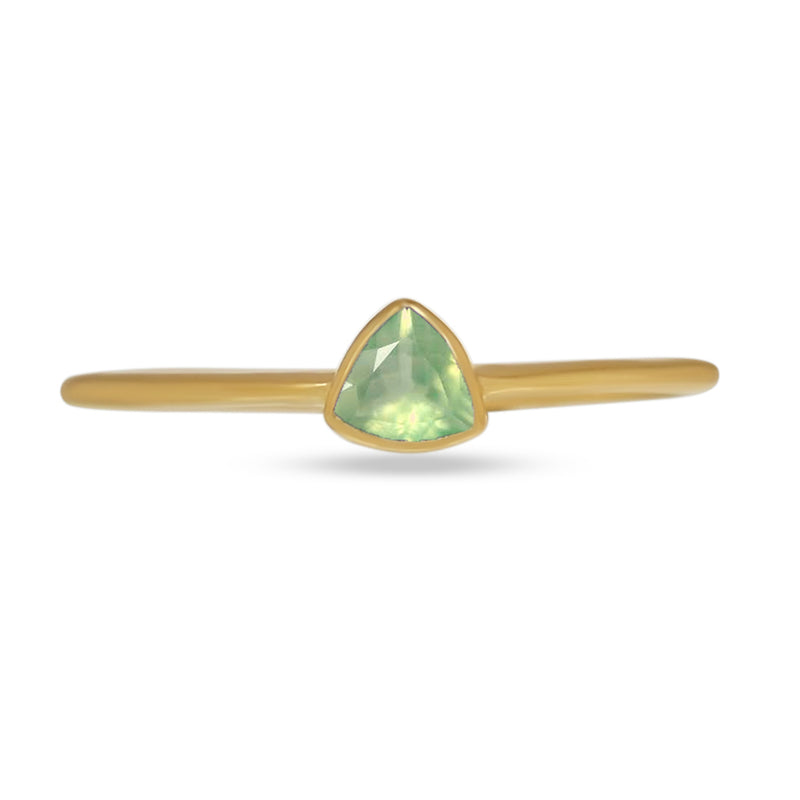 4*4 MM Trillion - 18k Gold Vermeil - Mint Green Kyanite Ring - CB-R815G-GK Catalogue