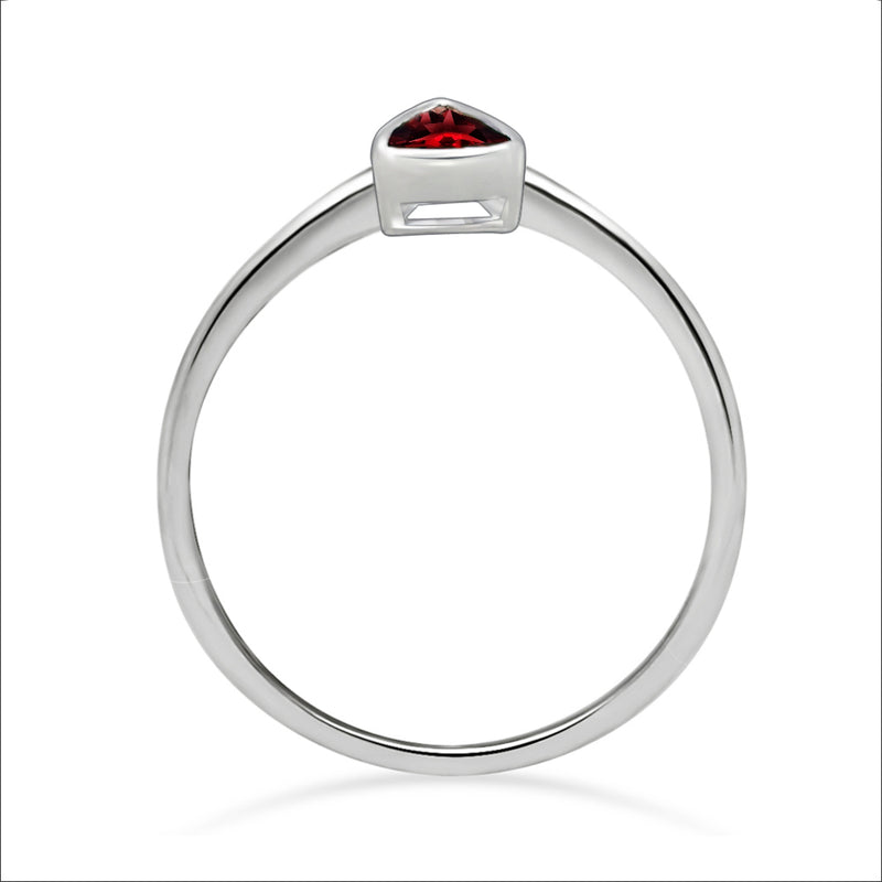 4*4 MM Trillion - Garnet Faceted Ring - CB-R815G Catalogue