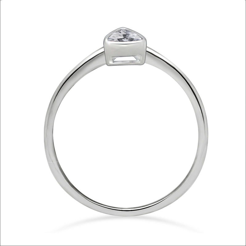 4*4 MM Trillion - Natural White Topaz Ring - CB-R815WT Catalogue