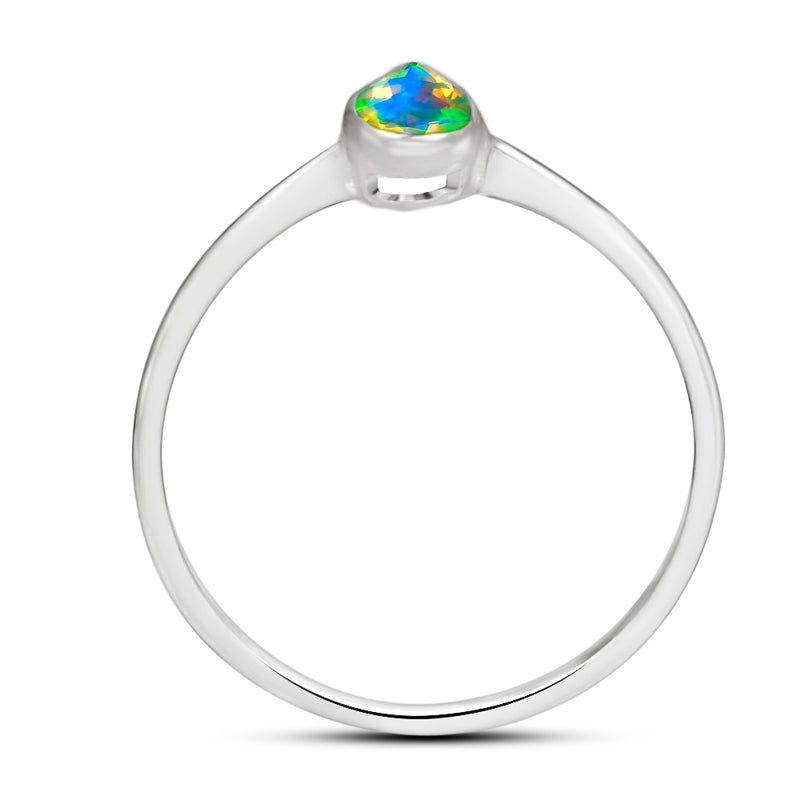 6*4 MM Pear - Ethiopian Opal Faceted Ring - CB-R819EO Catalogue