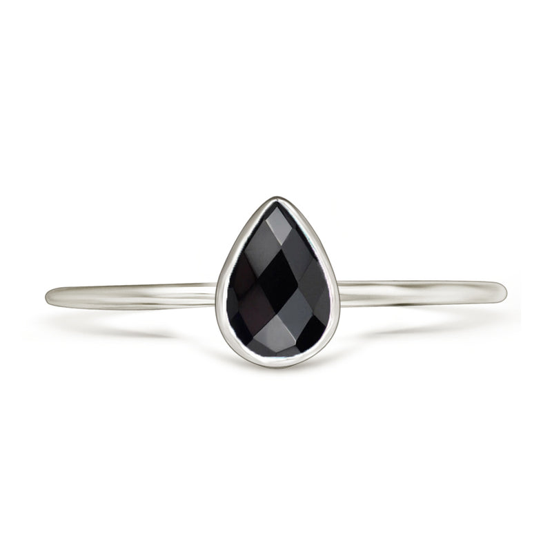 6*4 MM Pear - Black Spinel Ring - CB-R819BS Catalogue