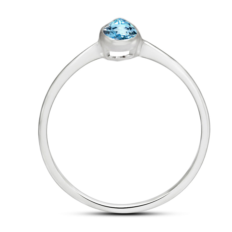 6*4 MM Pear - Blue Topaz Ring - CB-R819BT Catalogue