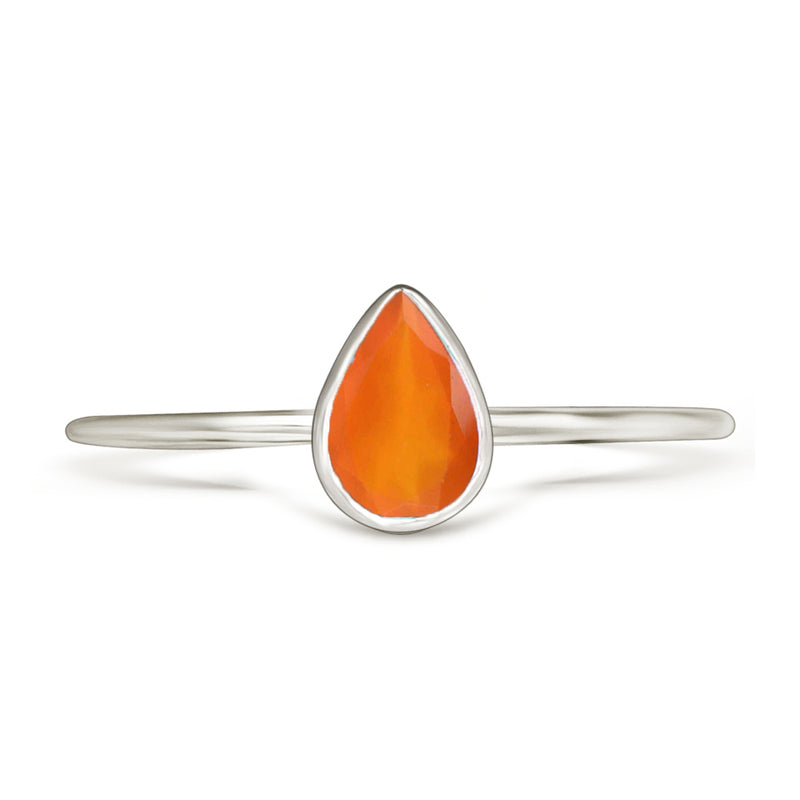 6*4 MM Pear - Carnelian Faceted Ring - CB-R819CRF Catalogue