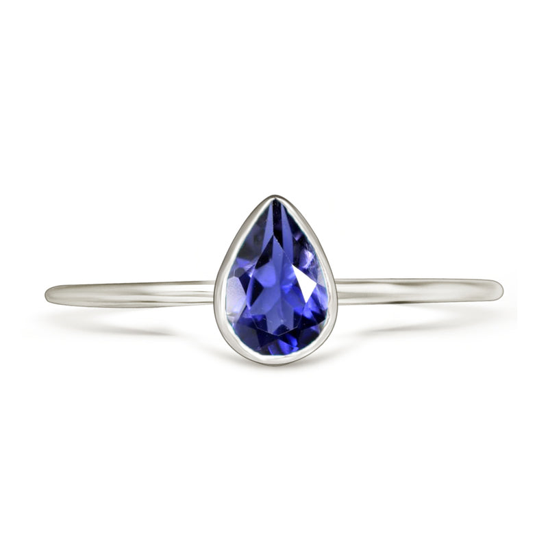 6*4 MM Pear - Iolite Ring - CB-R819I Catalogue