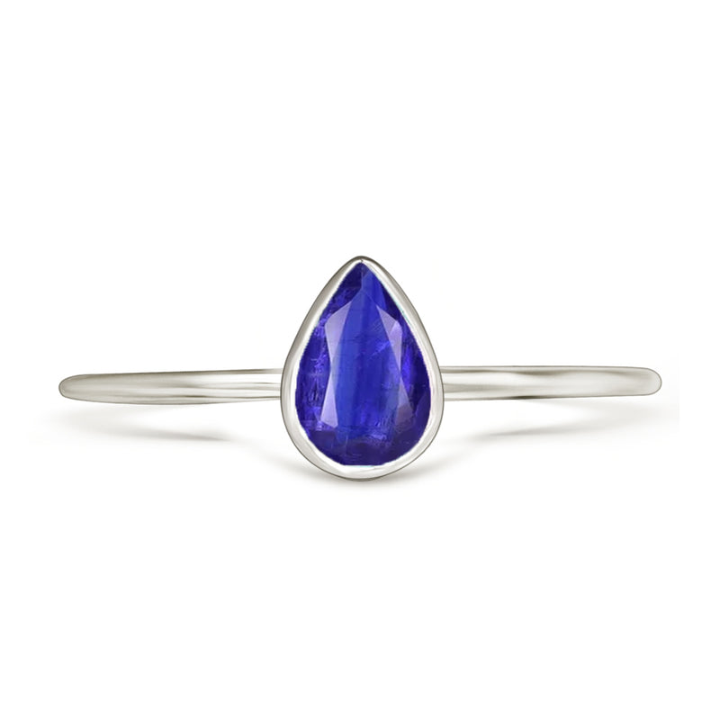 6*4 MM Pear - Kyanite Faceted Ring - CB-R819K Catalogue