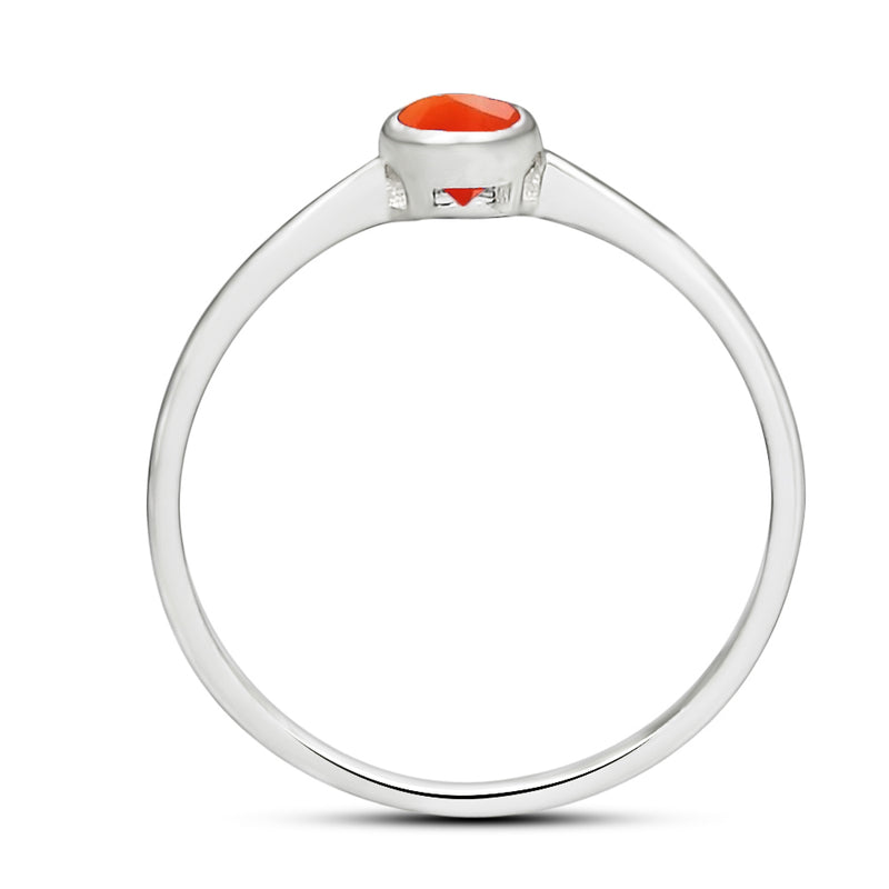 6*4 MM Oval - Carnelian Faceted Ring - CB-R820CRF Catalogue