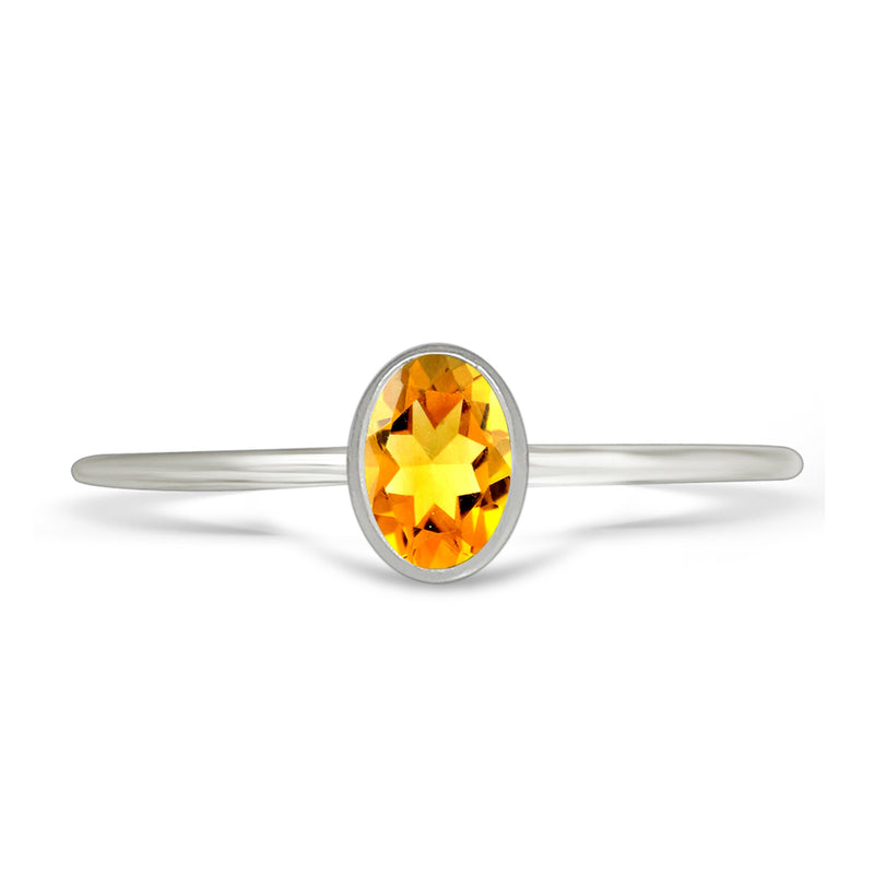 6*4 MM Oval - Citrine Ring - CB-R820C Catalogue