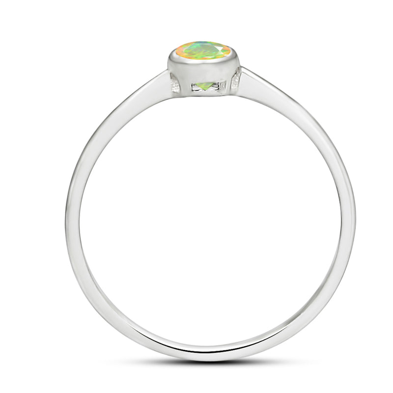 6*4 MM Oval - Ethiopian Opal Faceted Ring - CB-R820EO Catalogue