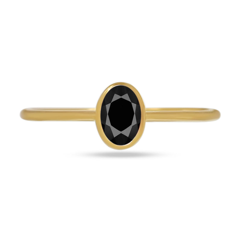 6*4 MM Oval - 18k Gold Vermeil - Black Spinel Ring - CB-R820G-BS Catalogue