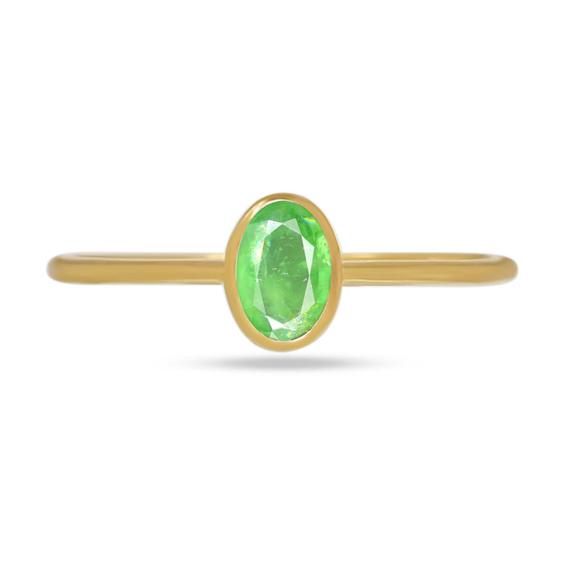 6*4 MM Oval - 18k Gold Vermeil - Mint Green Kyanite Ring - CB-R820G-GK Catalogue