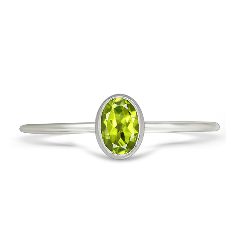 6*4 MM Oval - Peridot Ring - CB-R820P Catalogue