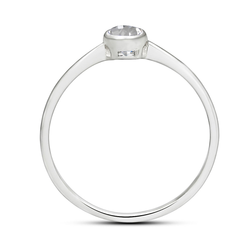 6*4 MM Oval - Natural White Topaz Ring - CB-R820WT Catalogue
