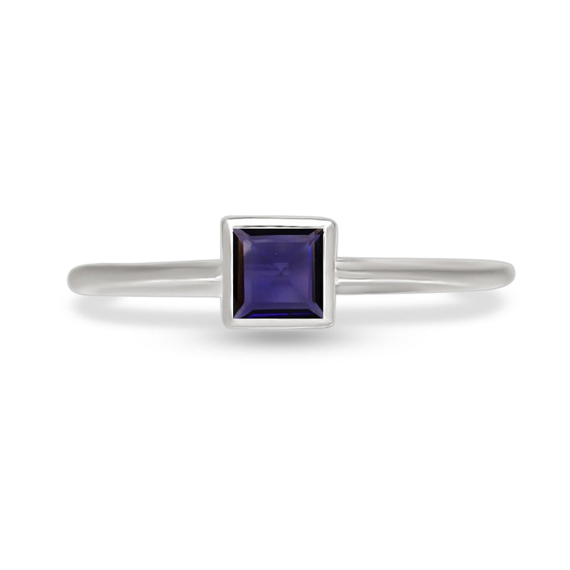 4*4 MM Square - Iolite Ring - CB-R824I Catalogue
