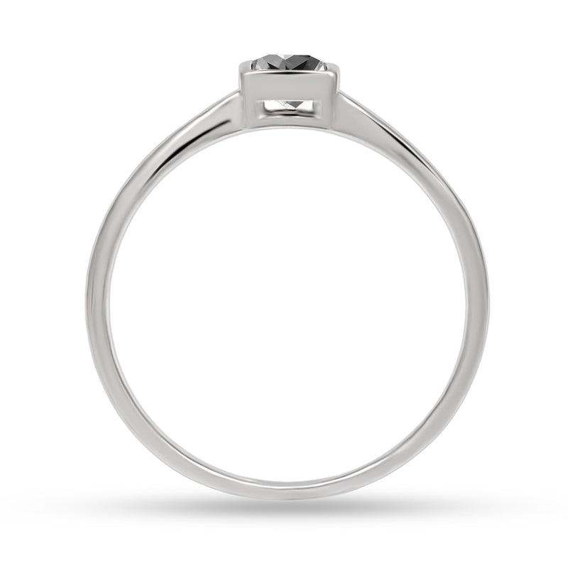 4*4 MM Square - Natural White Topaz Ring - CB-R824WT Catalogue