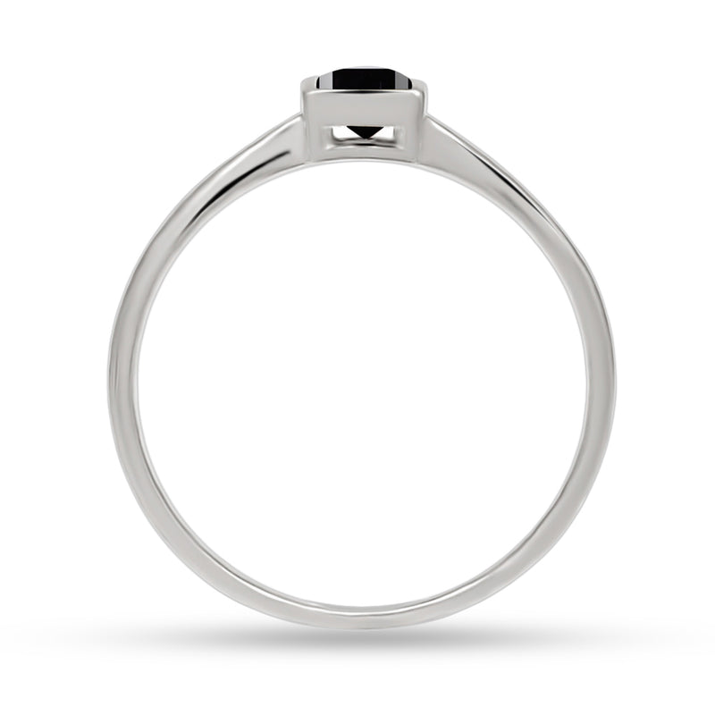 4*4 MM Square - Black Spinel Ring - CB-R824BS Catalogue
