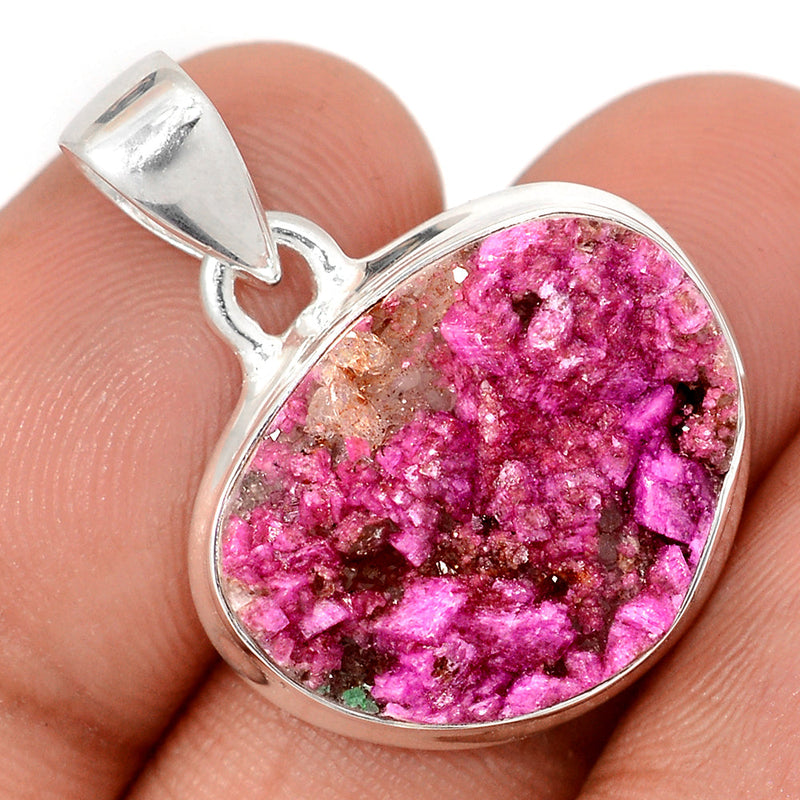 1.1" Cobalt Druzy Pendants - CBDP477