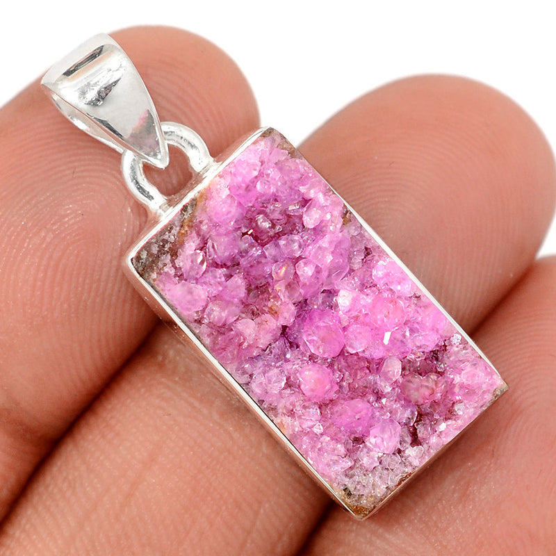 1.3" Cobalt Druzy Pendants - CBDP492