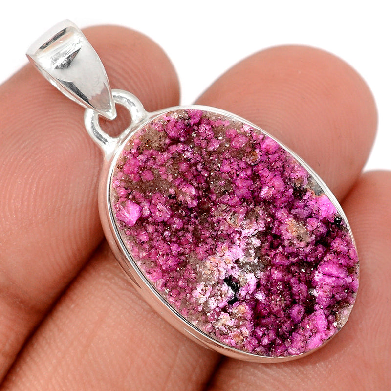1.5" Cobalt Druzy Pendants - CBDP504