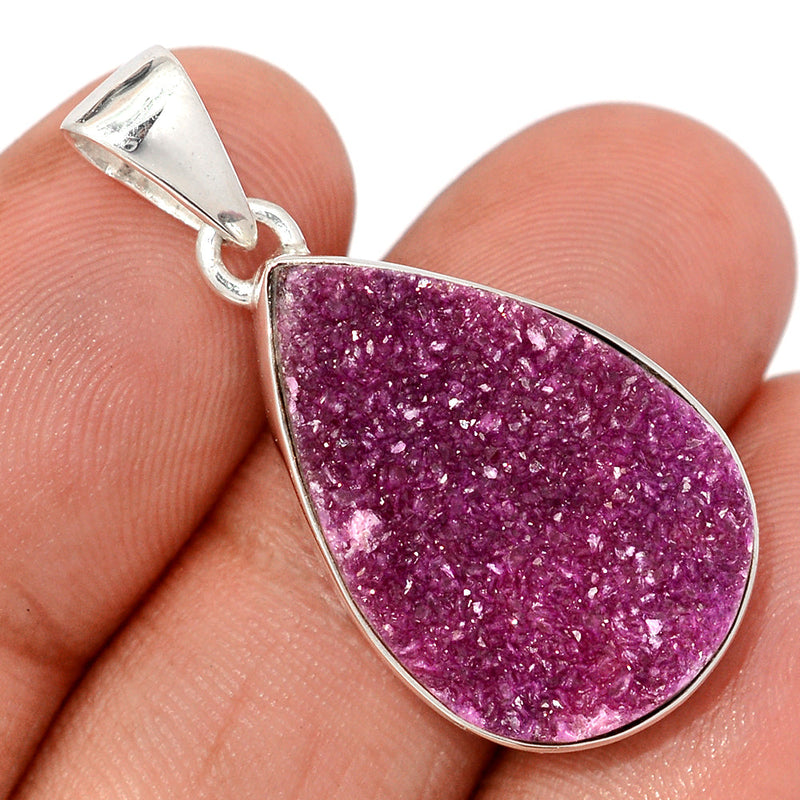 1.3" Cobalt Druzy Pendants - CBDP537