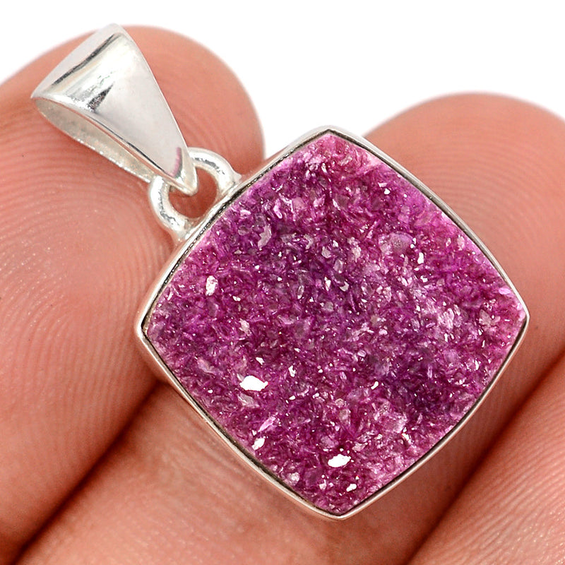 1.1" Cobalt Druzy Pendants - CBDP540
