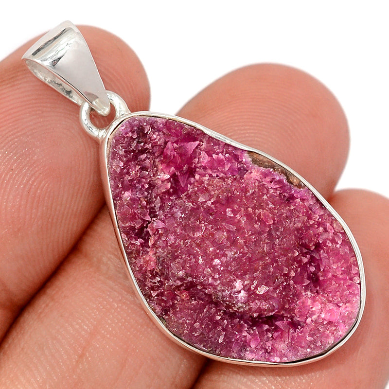 1.6" Cobalt Druzy Pendants - CBDP541