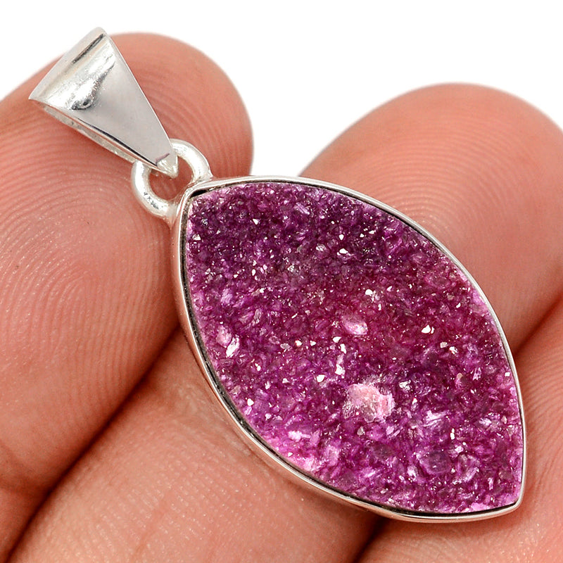 1.5" Cobalt Druzy Pendants - CBDP545