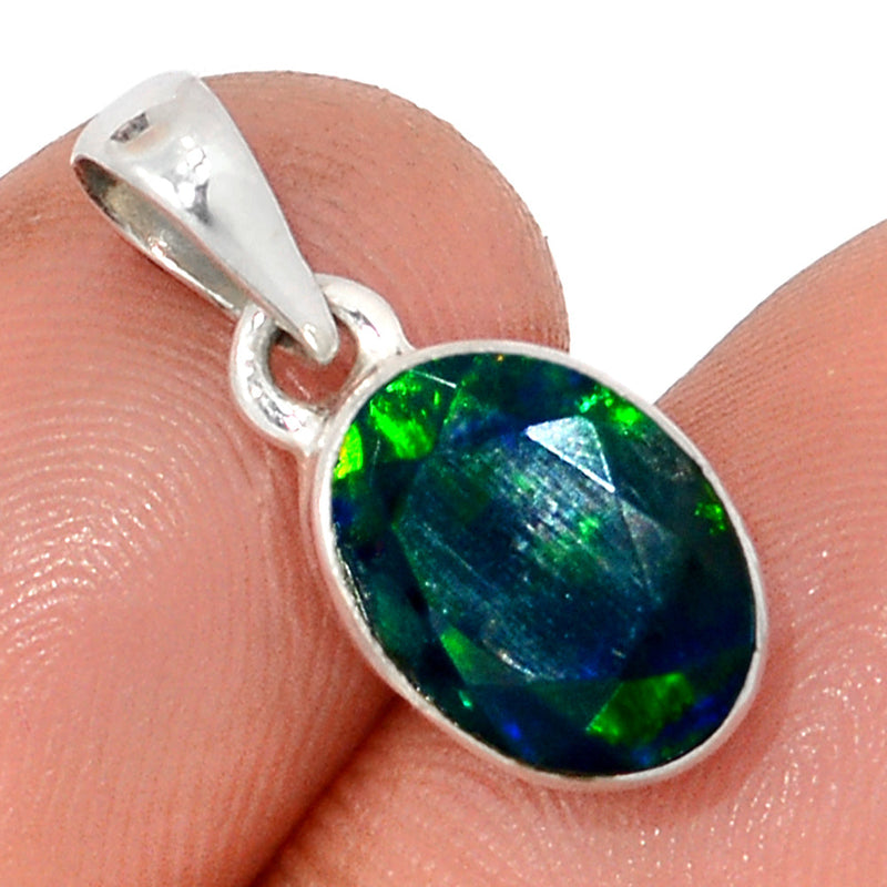 0.8" Chalama Black Opal Faceted Pendants - CBFP142