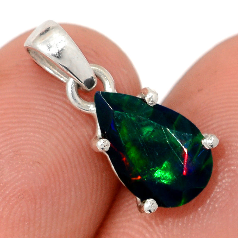 0.7" Claw - Chalama Black Opal Faceted Pendants - CBFP199