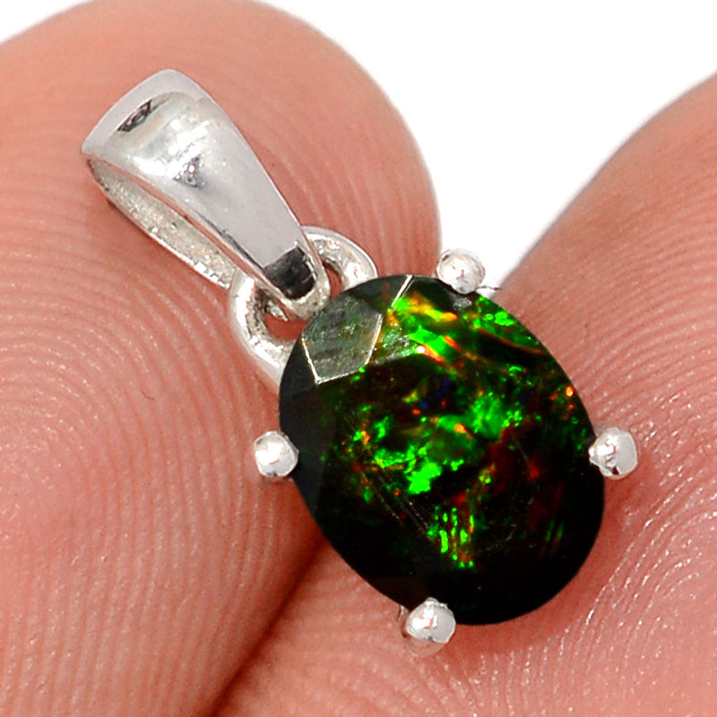 0.6" Claw - Chalama Black Opal Faceted Pendants - CBFP220
