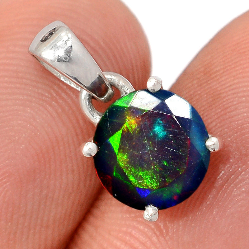 0.6" Claw - Chalama Black Opal Faceted Pendants - CBFP224