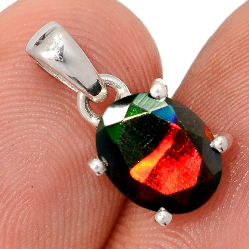 0.7" Claw - Chalama Black Opal Faceted Pendants - CBFP229