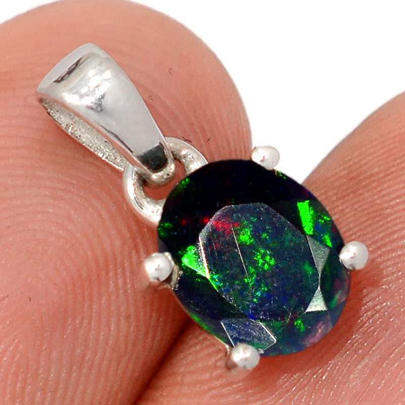 0.6" Claw - Chalama Black Opal Faceted Pendants - CBFP232