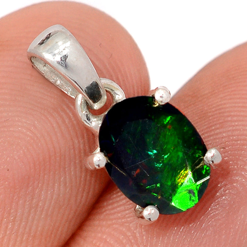 0.6" Claw - Chalama Black Opal Faceted Pendants - CBFP235