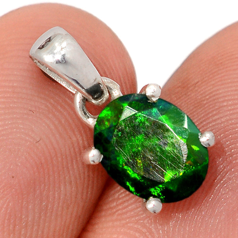 0.6" Claw - Chalama Black Opal Faceted Pendants - CBFP237