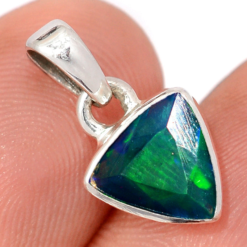 0.7" Chalama Black Opal Faceted Pendants - CBFP239